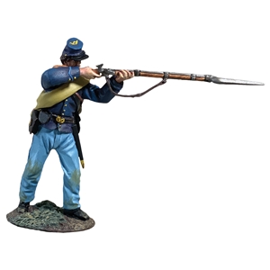 Union Corporal in State Jacket Standing Firing