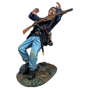Union Infantry Casualty in State Jacket Falling Wounded