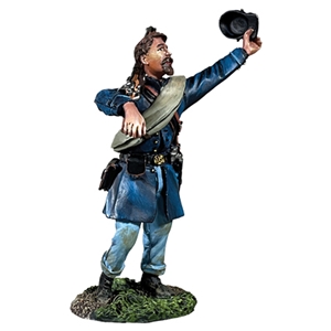 Union Infantry in Frock Coat Cheering