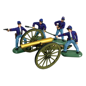 12 pound Napoleon Cannon with 4 Union Artillery Crew