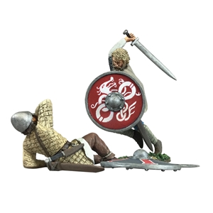 "The Contest Decided" Viking & Saxon No.1 - 2 Pce Set with Certificate