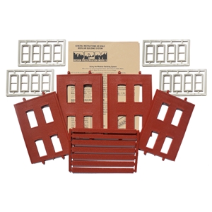 DPM30138 Two-Storey Four Rectangular Window Wall (x4)