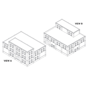DPM36100 Arched Window Industrial Building