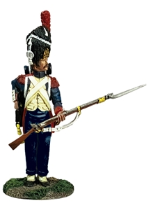 French Imperial Guard in Campaign Trousers Reaching for Cartridge