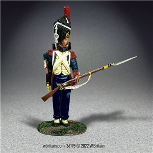 French Imperial Guard in Campaign Trousers Reaching for Cartridge