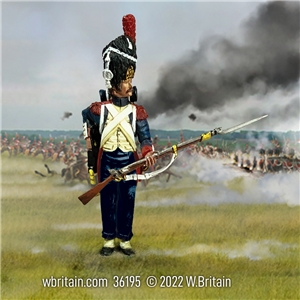 French Imperial Guard in Campaign Trousers Reaching for Cartridge