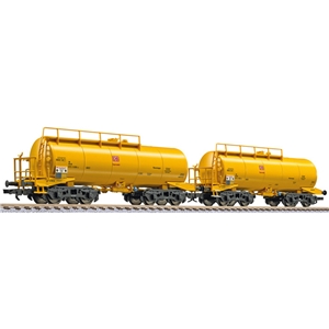 2-unit set of 4-Axle Tank Wagon "Löschzug Wilhelm Köhler, DB AG, yel