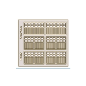 6 pcs 36X23mm 6 Lite Dbl Unit Garage Doors H0/00