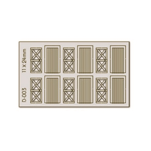 6 pcs 11X24mm Cottage Doors H0/00