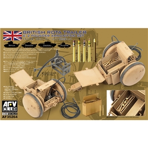 WW2 British Rota Trailer with 2-Pounder Ammo Set