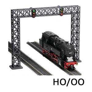 2 Track Signal Bridge w/12 Lights (H0 or 00)