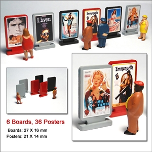 Film Posters & Advertising Boards for HO/OO