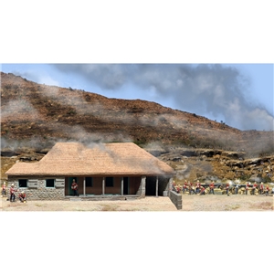 The Defence of Rorke's Drift - Anglo-Zulu War Backdrop 35" x 19"