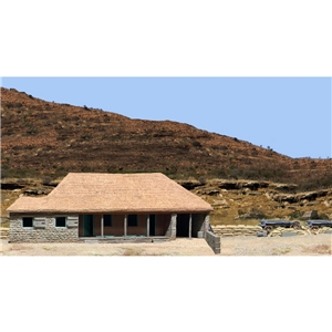 The Mission Station at Rorke's Drift - Zulu War Backdrop 35" x 19"