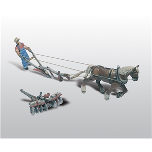 Plow, Disc, Horse & Man