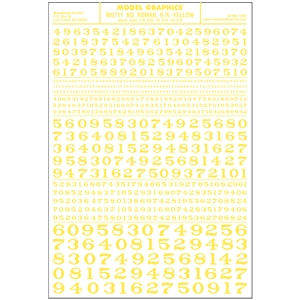 Numbers Roman R.R. Yellow