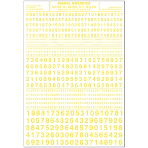 Numbers Gothic R.R. Yellow